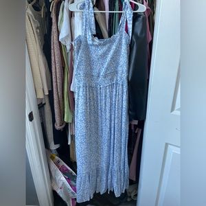 Blue Floral Coastal Dress